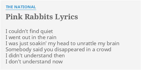 pink rabbits national lyrics meaning.